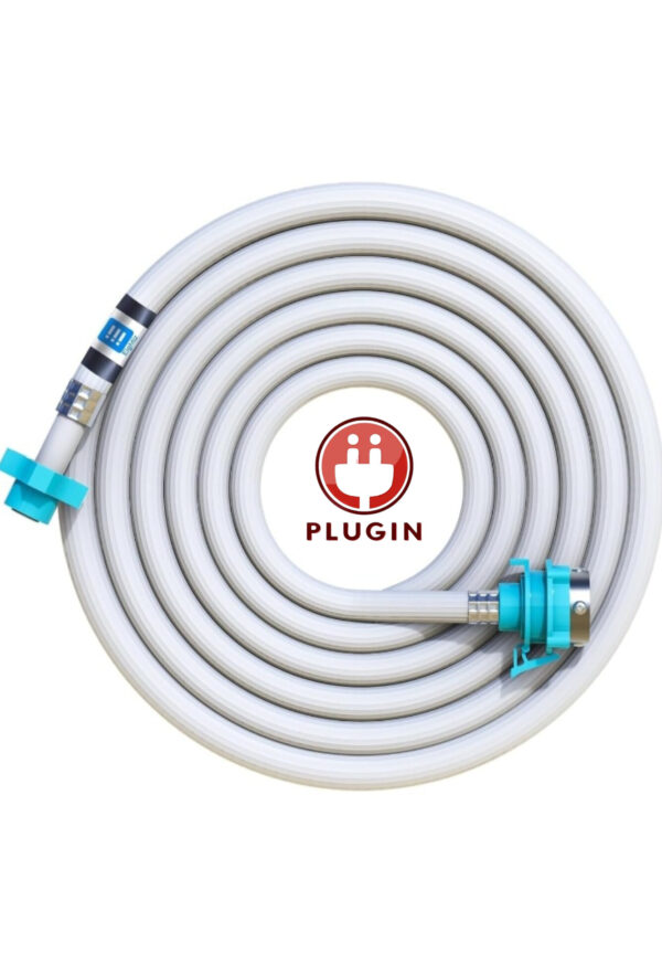InShot_20251228_104332174 5 Meter Flexible PVC Washing Machine Inlet Hose water pipe, Universal Water Inlet with Tap adaptor Connector for Top & Front Load Fully Automatic inlet pipe