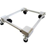 Adjustable Washing Machine Stand with Wheels, Heavy Duty Steel Trolley for 5 Kg to 12 Kg Top Load & Front Load Washing Machines | Fridge & Air Cooler Stand | 180 Kg Capacity | Anti Vibration Pads