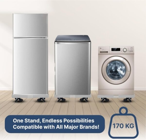 Screenshot_20260131_220501_Amazon Adjustable Washing Machine Stand with Wheels, Heavy Duty Steel Trolley for 5 Kg to 12 Kg Top Load & Front Load Washing Machines | Fridge & Air Cooler Stand | 180 Kg Capacity | Anti Vibration Pads