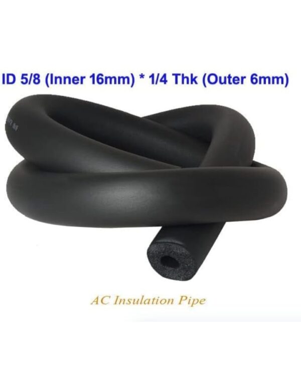 Quarter insulation pipe Air Conditioner Piping for Heat and Cold Foam Insulated Heat Tube 1/4" ID  Insulation Air Conditioners Black