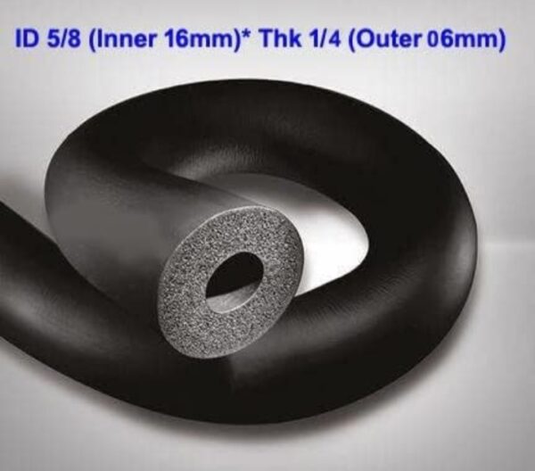 Quarter insulation pipe Air Conditioner Piping for Heat and Cold Foam Insulated Heat Tube 1/4" ID  Insulation Air Conditioners Black