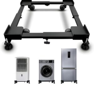 Screenshot_20260723_213554_Amazon Washing Machine Stand Adjustable | Metal Trolley with Wheels for Home with 4 Anti Vibration Rubber Grips | Weight Upto 160 Kg | Also Suitable for Dishwasher | Black