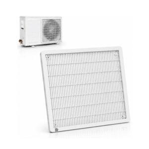 InShot_20260806_150049796 AC Jali – 18×18 Inch Outdoor Unit Grill, Universal Size for 1.5 Ton, Durable Rust-Free PVC Plastic, Weather Resistant, Easy Install | Match Size Before Purchase | Screw Type:- Up