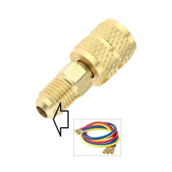 Household Supplies Refrigeration Tools | R410A Straight Swivel Adapter 1/4‘’ SAE Male 5/16‘’ SAE Female Quick Couplers Used for Mini Split System, Air Conditioners, HVAC and Refrigeration Service