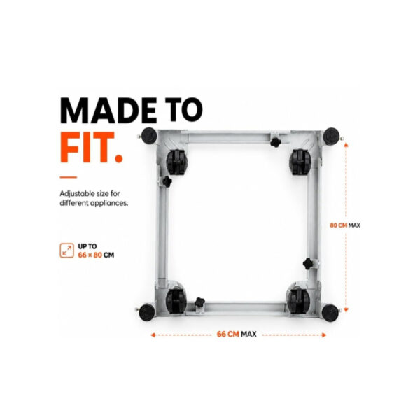 Heavy Duty Iron Washing Machine Stand 8-10kg | Adjustable, Anti-Wobble