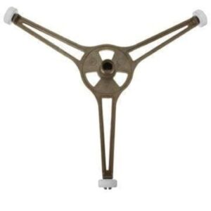 Microwave Turntable Support Ring Triple Arm Roller Stand for 24.4 cm Glass Plate Holder Replacement Ring for Smooth Rotation - Brown