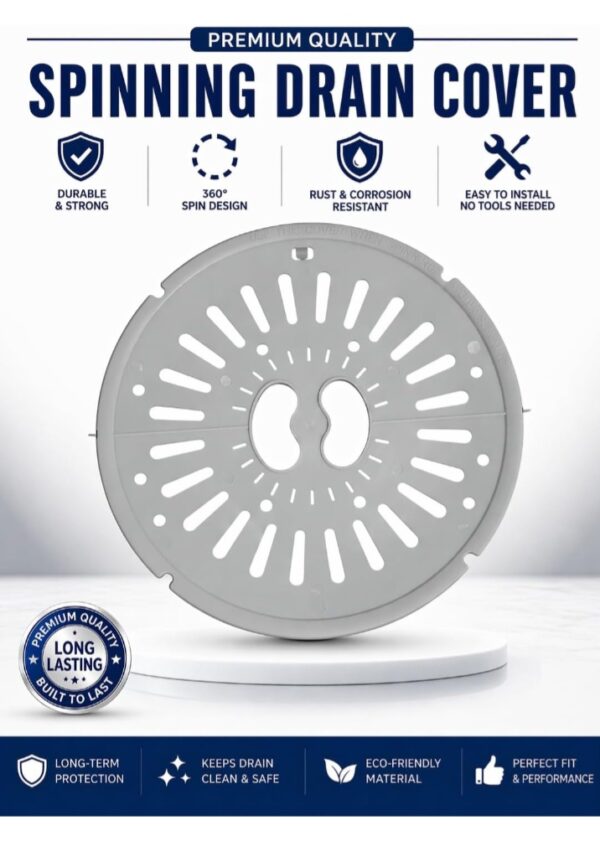 Whirlpool Washing Machine Spin Cap | Dryer Plate | Dryer Cover | Spinner Lid | 6kg to 10kg Plastic Safety Cover | Diameter 24.1 cm (9.5 Inch) | Pack of 1
