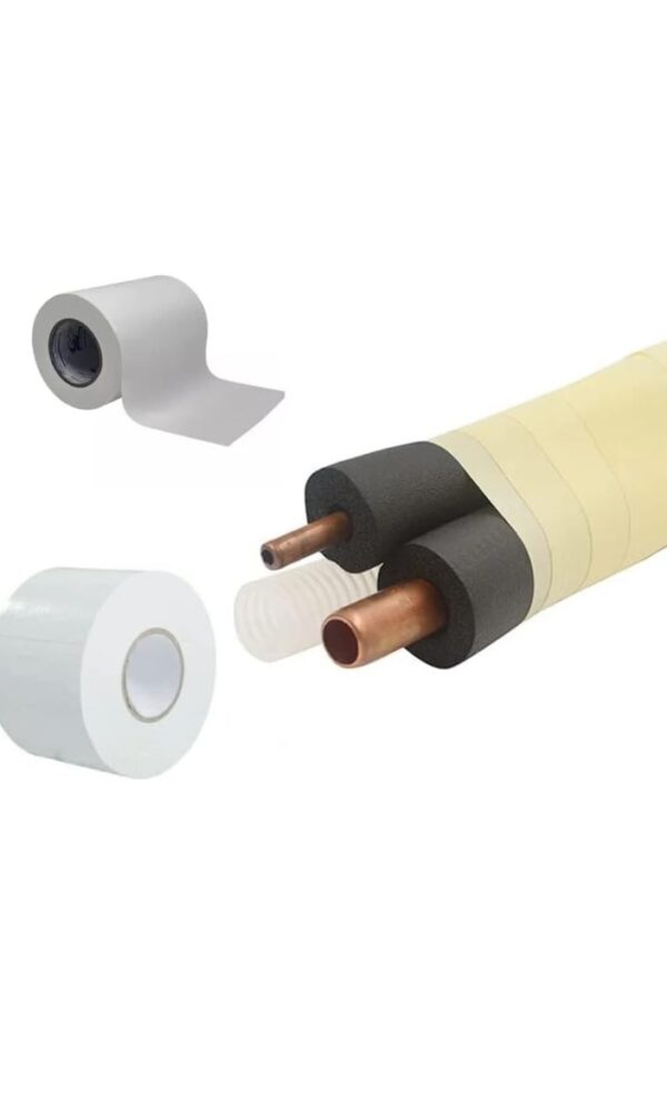 EURO PVC Self Adhesive Tape For Air Conditioner Copper Pipe Wrapping Tape AC Insulation Tape Water Prof Heavy Duty 20 Meters Length, 48MM Width Pack Of 1¦ (White)