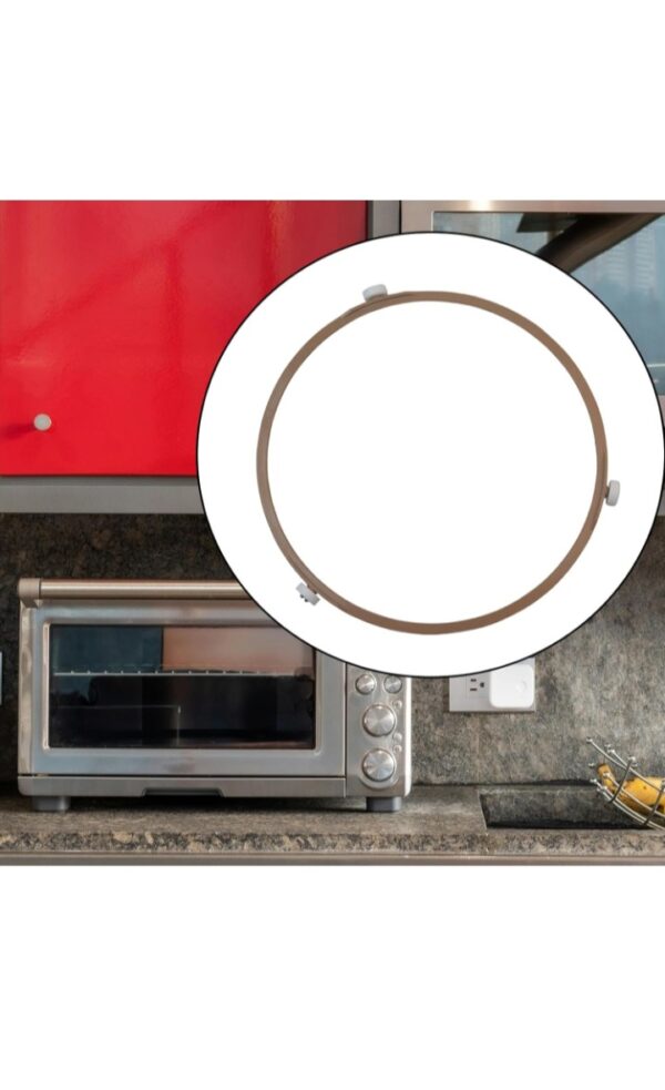 Microwave Glass Tray Rotating Roller Ring Circle Turntable Bracket Accessory - Microwave Oven Turntable Support Ring – Heat Resistant PPS Rotating Bracket with 3 Roller Wheels – Universal