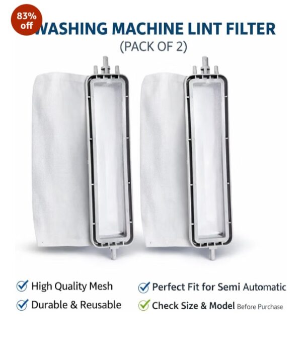 Screenshot_20260820_204504_Amazon Lint Filter Washing Machine LG Semi Automatic Waste Collector Dust, Net Jali Bag Parts for LG Semi Automatic Washing Machine (Pack of 2)