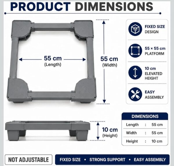 Screenshot_20260825_210118_Amazon Universal Fridge & Washing Machine Stand 55x55 cm Heavy Duty (Grey)