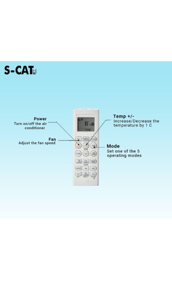 Compatible with LG AC Remote Control Model AKB73975614 AKB73975615 (No Backlight) Suitable for 1 1.5 2 Ton Split & Window AC [AC - 36I]