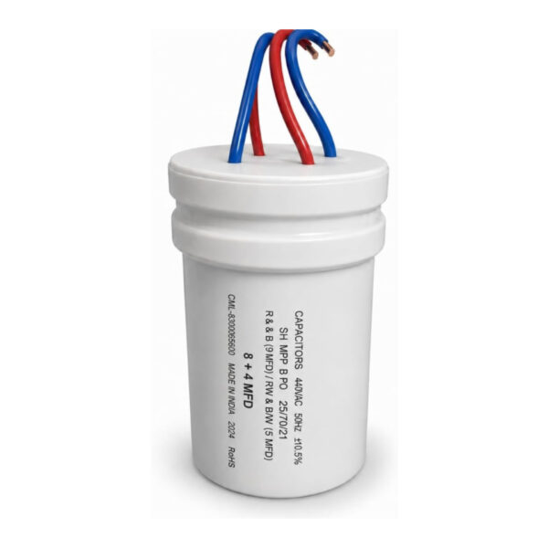 InShot_20260913_213203840 8 mfd+4 mfd washing Machine Capacitor | Semi Automatic Washing Machine Condenser | Universal Motor Capacitor for Wash & Spin Motor (8 mfd+4 mfd)