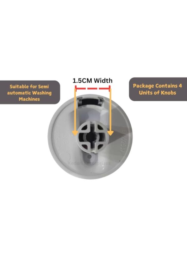LG Orginal Washing Machine Knob Replacement for All Washing Machine Accessories/Semi Automatic Washing Machine Spare Parts/Drain Spin Timer Switch Knob Set of 4