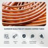 Half copper pipe Pure Soft Copper Tube, 7.5mtr, Outer Dia 1/2 inch, Wall Thickness 23 swg, 99.9% Purity, Industrial Metal, Seamless Pipe for Air Conditioning, Refrigeration, Plumbing Systems and DIY Projects