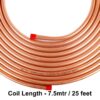 Half copper pipe Pure Soft Copper Tube, 7.5mtr, Outer Dia 1/2 inch, Wall Thickness 23 swg, 99.9% Purity, Industrial Metal, Seamless Pipe for Air Conditioning, Refrigeration, Plumbing Systems and DIY Projects