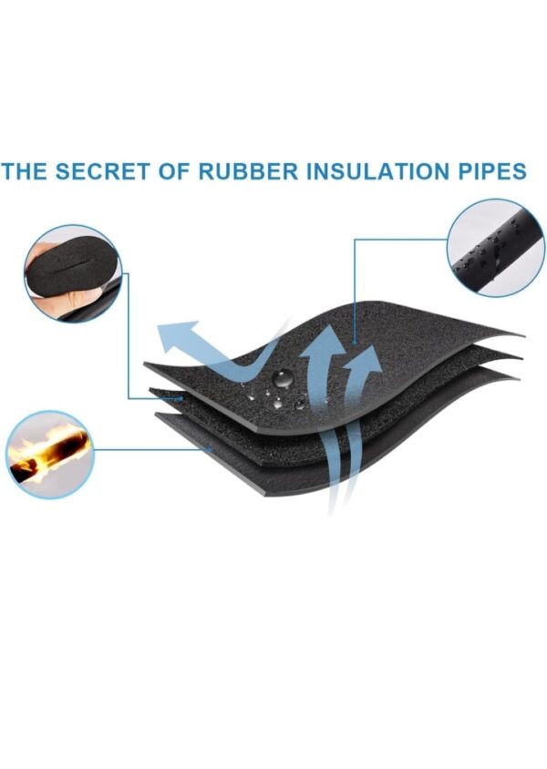 Half insulator 1/2" ID X 1/2" THK Foam Heat Insulated Tube for Air Conditioner Ac Pipe Foam Rubber Tube 5.9 Feet insulation pipe cover 13 X 13 mm Tube Pack of 1