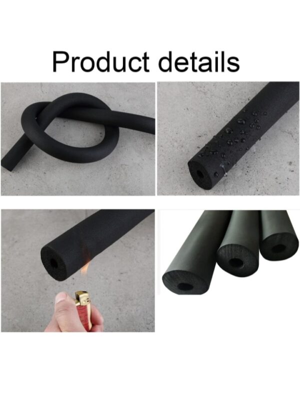 Half insulator 1/2" ID X 1/2" THK Foam Heat Insulated Tube for Air Conditioner Ac Pipe Foam Rubber Tube 5.9 Feet insulation pipe cover 13 X 13 mm Tube Pack of 1